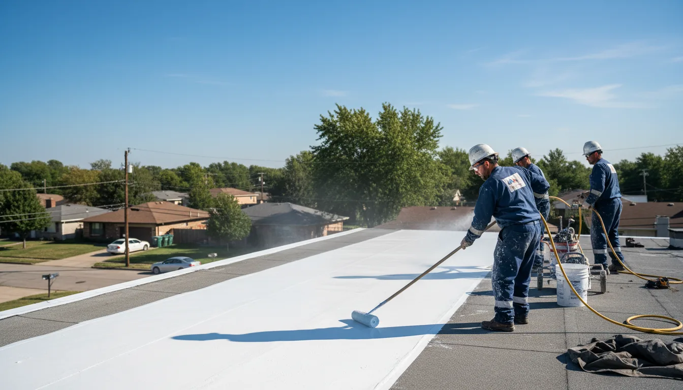 Commercial roof coating in Silverwood, MI near me